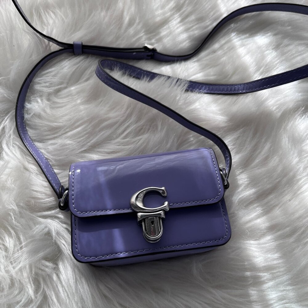 Coach Studio Bag 12 Patent Purple